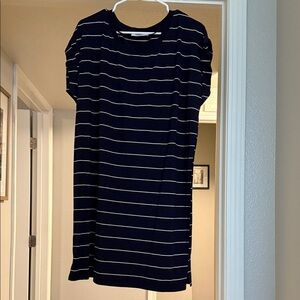 Chic Navy Striped Mini Dress